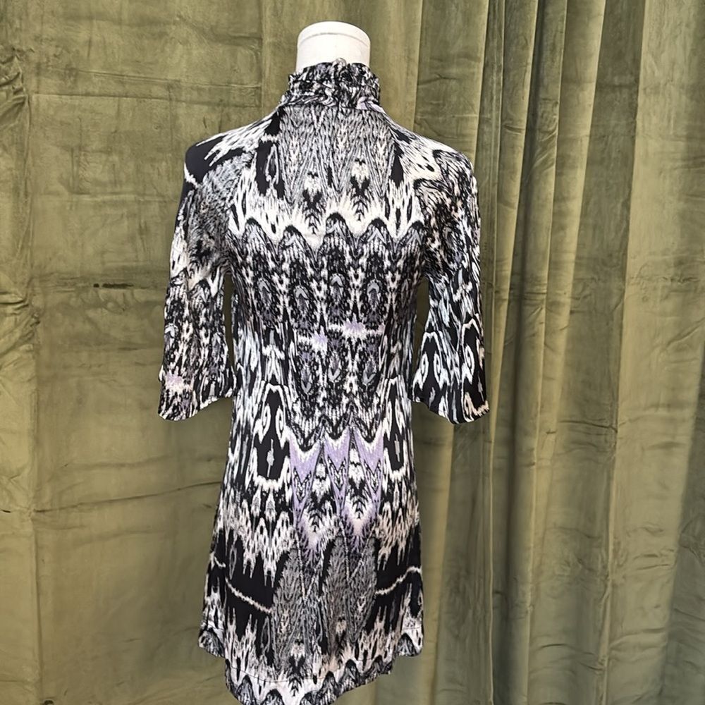 Marciano mock neck silk tunic top, XS - Picture 7 of 8